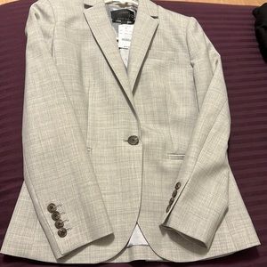 J Crew Light Grey Suit Jacket Size0P NWT